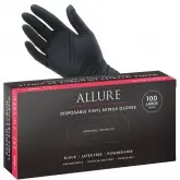 Allure Vinyl Nitrile Gloves Black 100pk - Small
